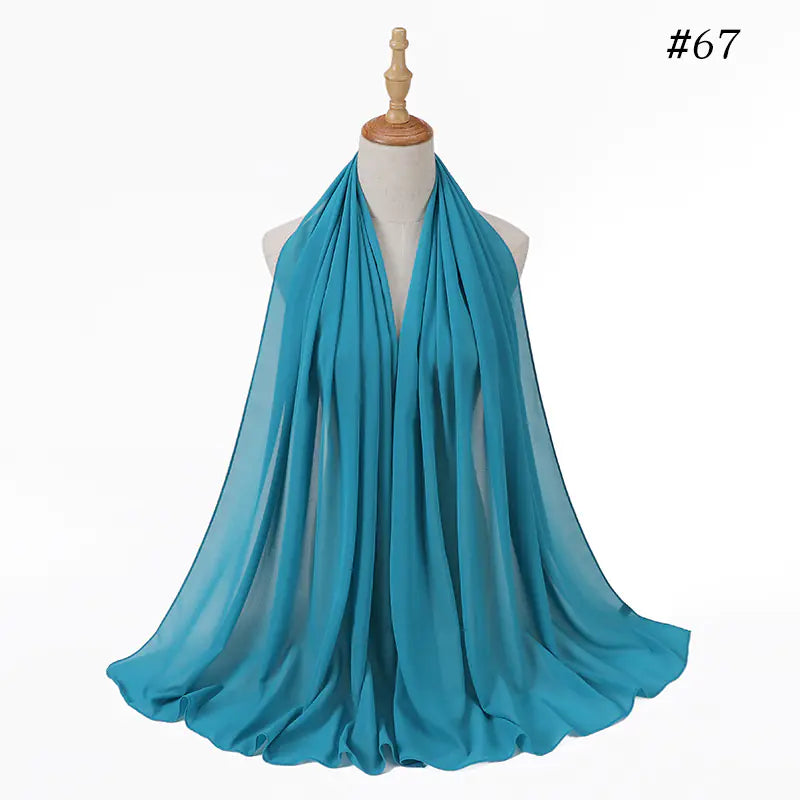 86 Color Pearl Chiffon Bubble Scarf for Women