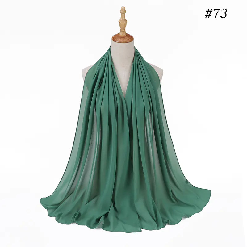 86 Color Pearl Chiffon Bubble Scarf for Women