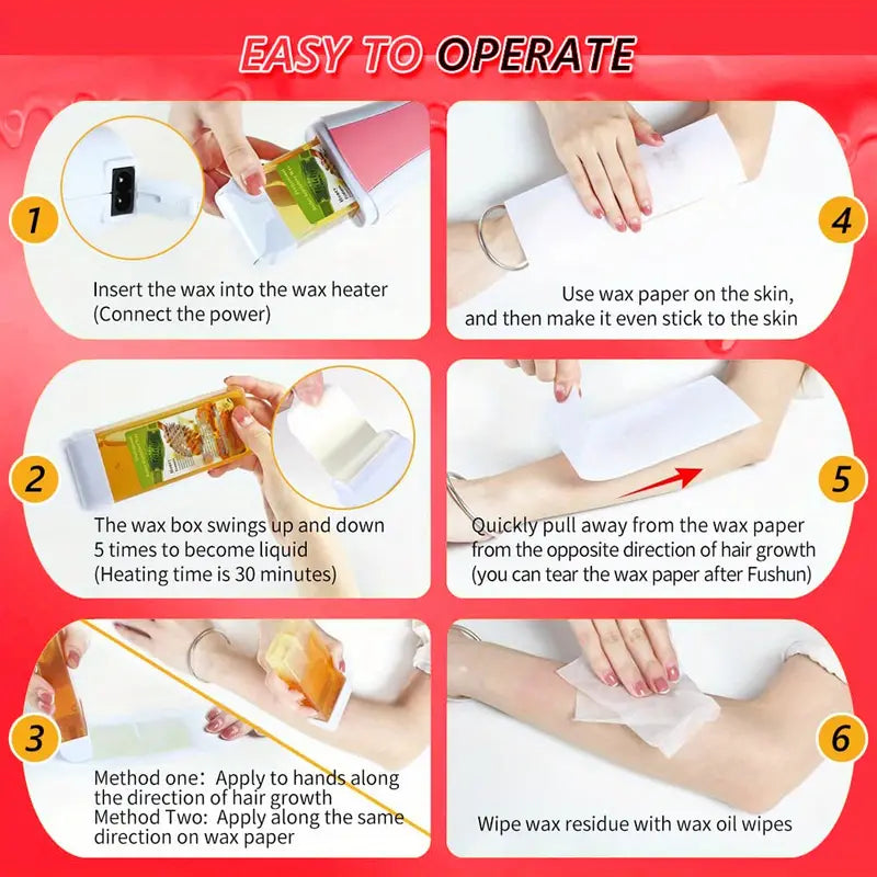 9-Flavor Honey Roll-On Wax Cartridge for Hair Removal