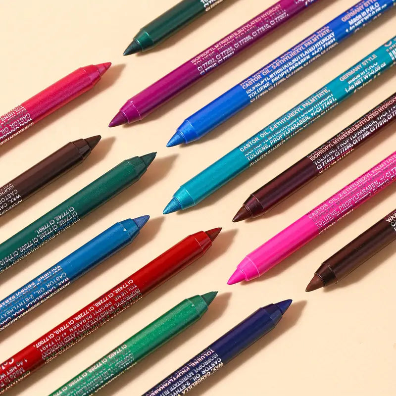 14-Color Waterproof Eyeliner Pencil for Makeup Looks