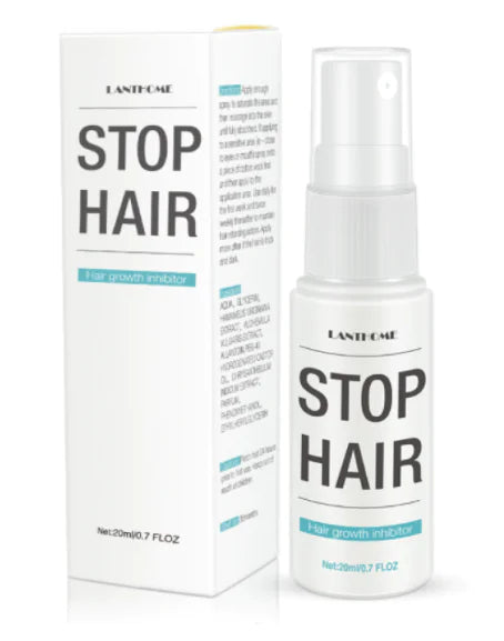 Hair growth inhibitory hair suppression spray gently moisturizes