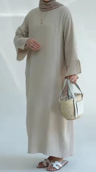 Eid Muslim Prayer Outfit with Long Robe and Kaftan