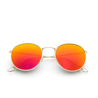 Retro Round Metal Sunglasses for Women (Fashion Style)