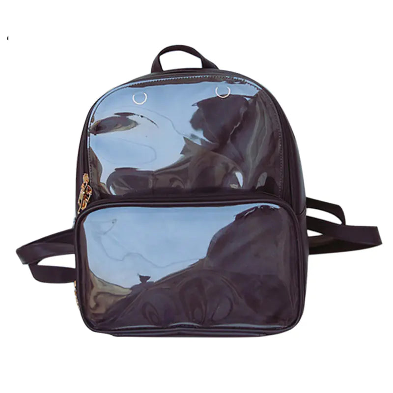 Transparent Women's Backpack - Versatile Leather Travel Bag
