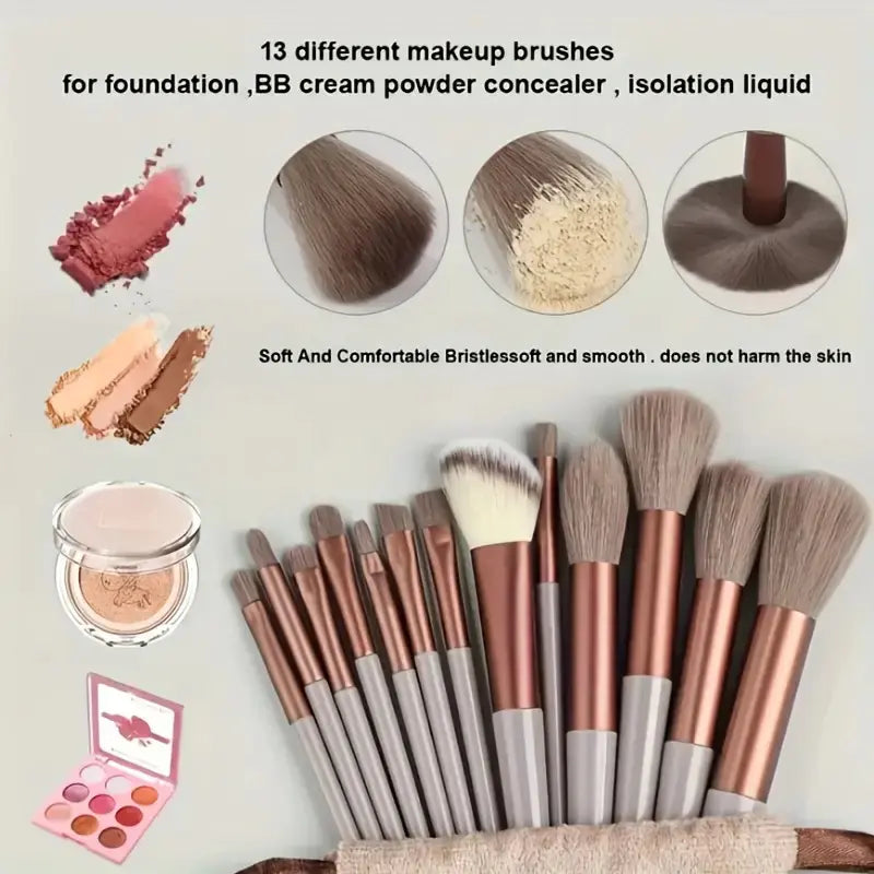 13pcs Professional Soft Makeup Brush Set for Beauty