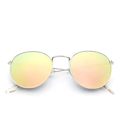 Retro Round Metal Sunglasses for Women (Fashion Style)