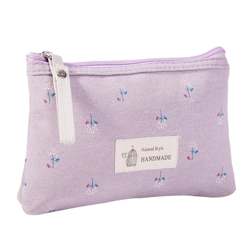 Women's Printed Canvas Travel Makeup Organizer Bag