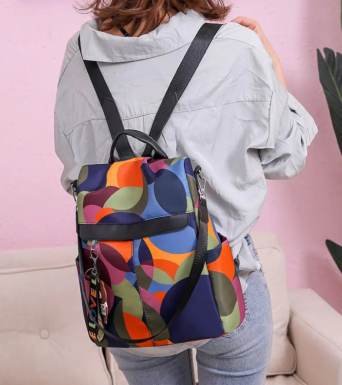 Women's Oxford Cloth Travel Backpack for Moms