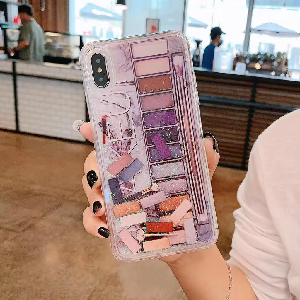 Fashion Liquid Eyeshadow Palette Phone Case for iPhone 11