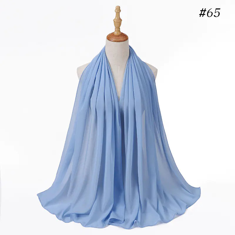 86 Color Pearl Chiffon Bubble Scarf for Women