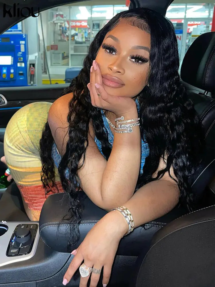 Women’s Sexy Backless Multicolor Lace-Up Long Dress