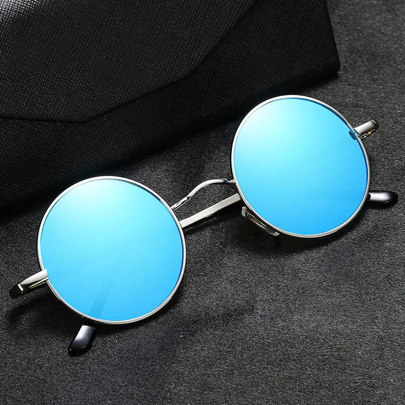 Retro Polarized Round Metal Frame Sunglasses UV400