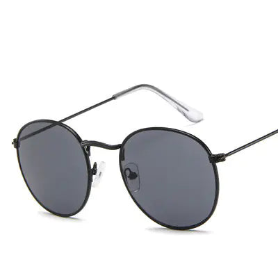 Retro Round Metal Sunglasses for Women (Fashion Style)