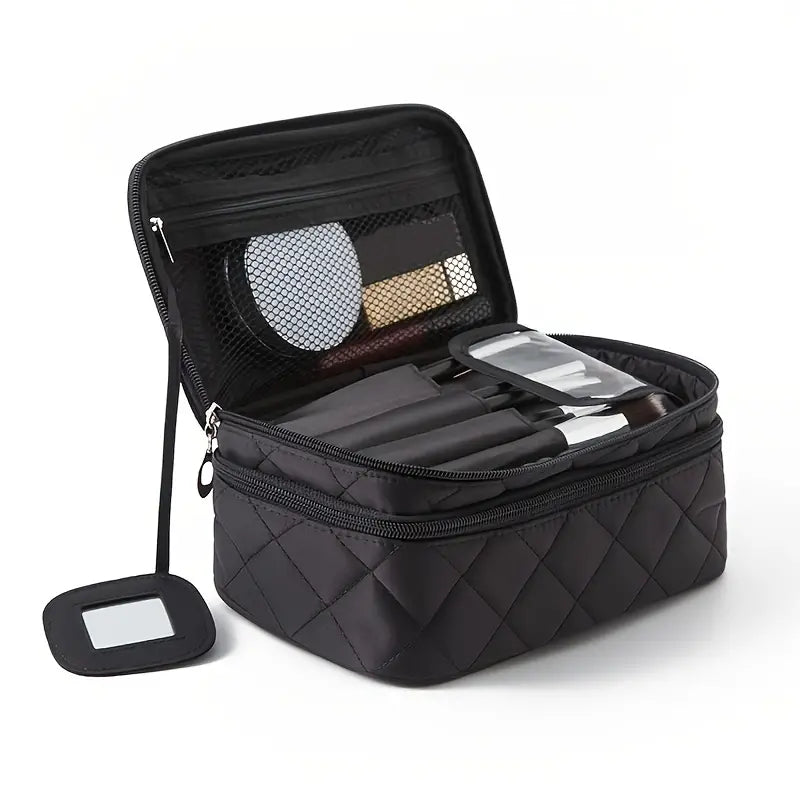 Women's Waterproof Double-Layer Travel Makeup Bag