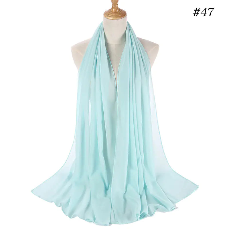 86 Color Pearl Chiffon Bubble Scarf for Women