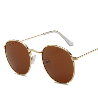 Retro Round Metal Sunglasses for Women (Fashion Style)