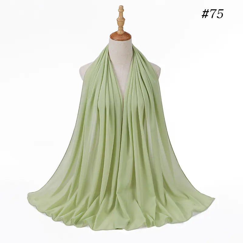 86 Color Pearl Chiffon Bubble Scarf for Women
