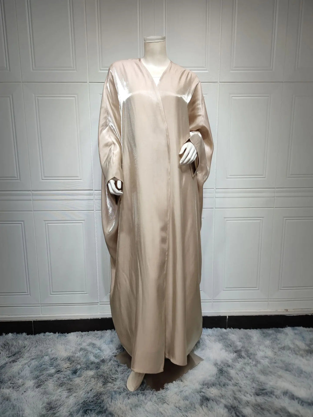 Elegant Muslim Satin Robe for Women
