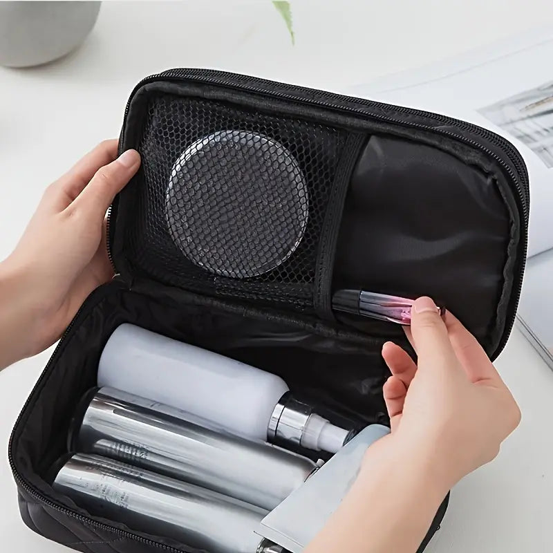Women's Waterproof Double-Layer Travel Makeup Bag
