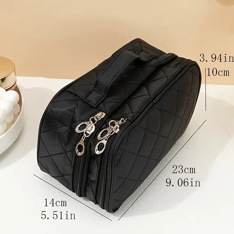 Women's Waterproof Double-Layer Travel Makeup Bag