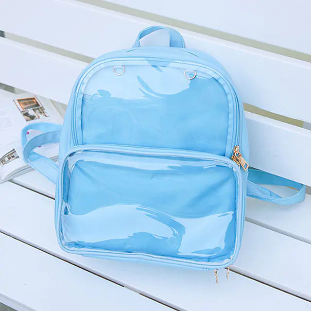 Transparent Women's Backpack - Versatile Leather Travel Bag