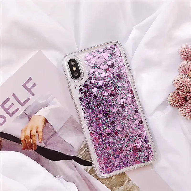 Creative Soft White Glitter Liquid Case for iPhone 11