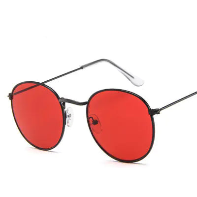 Retro Round Metal Sunglasses for Women (Fashion Style)