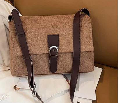 Vintage Nubuck Suede Women's Commuter Bag