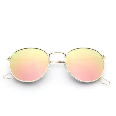Retro Round Metal Sunglasses for Women (Fashion Style)