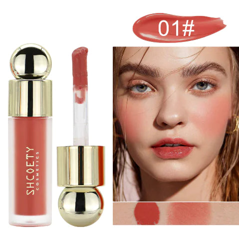 5-Color Long-Lasting Liquid Blush with Hydration