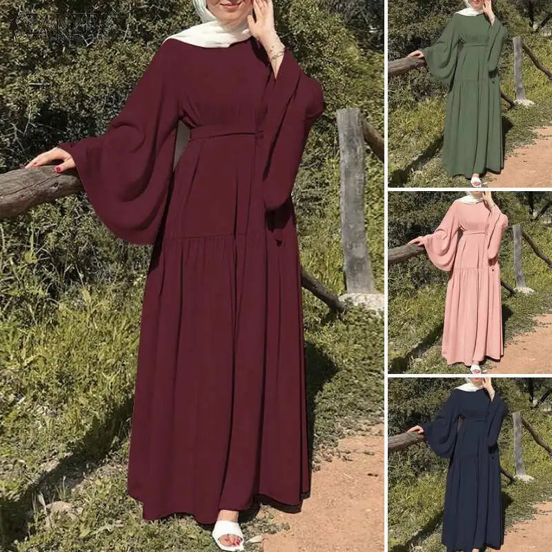 Muslim Women's Bell Sleeve Maxi Dress