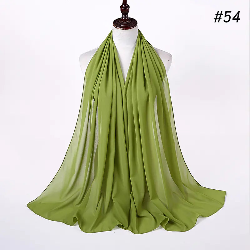 86 Color Pearl Chiffon Bubble Scarf for Women