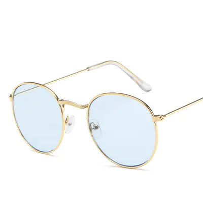 Retro Round Metal Sunglasses for Women (Fashion Style)