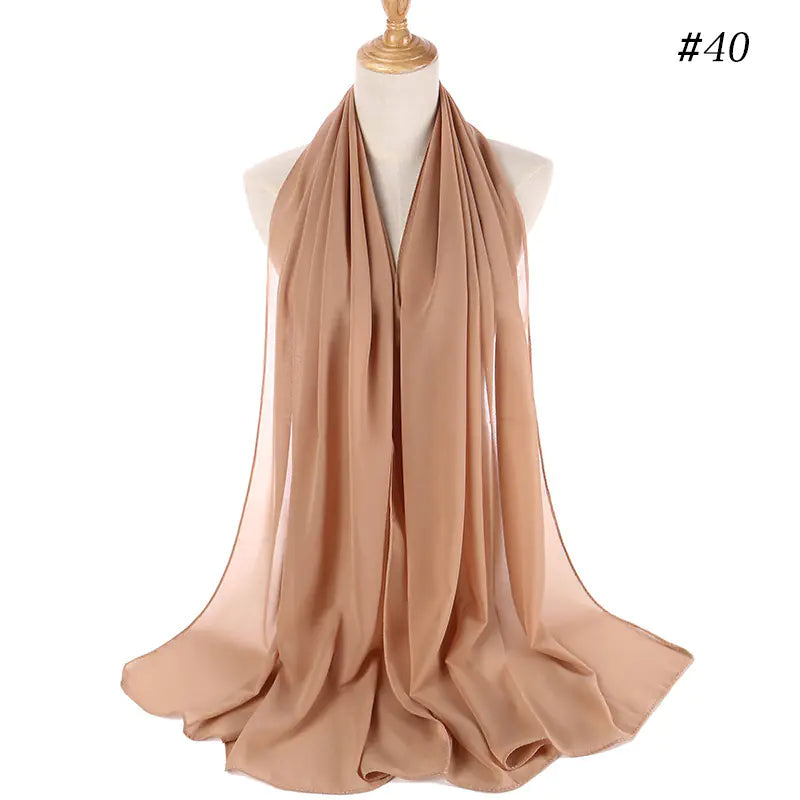 86 Color Pearl Chiffon Bubble Scarf for Women