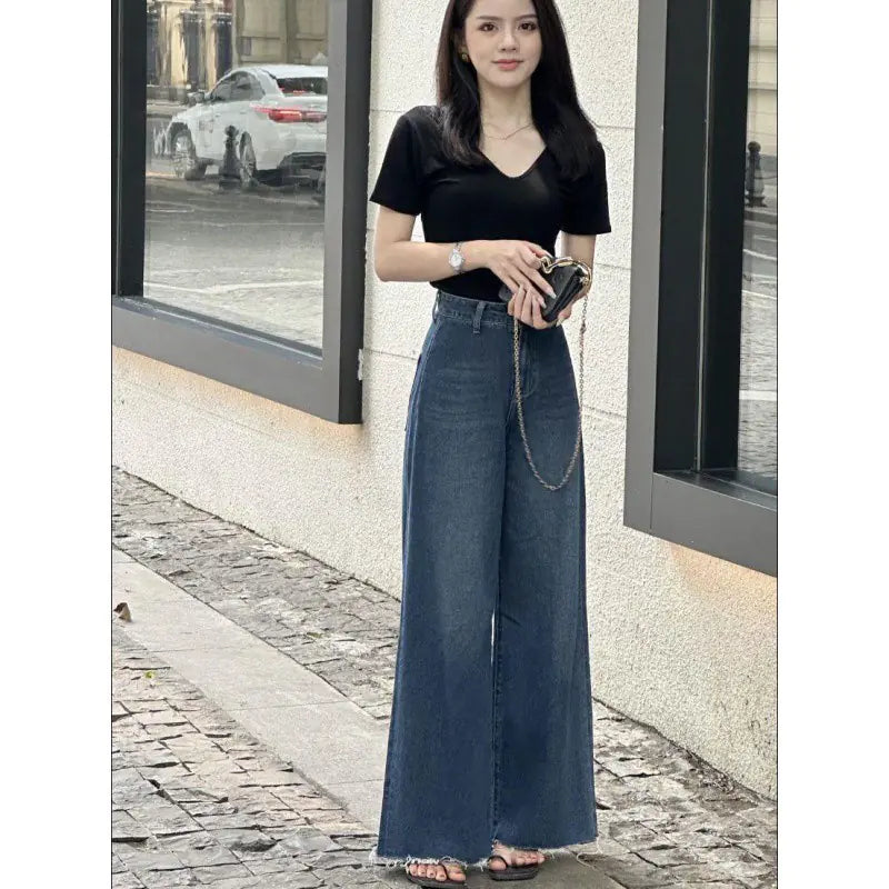 2020 Fall Vintage High-Waisted Wide-Leg Jeans for Women