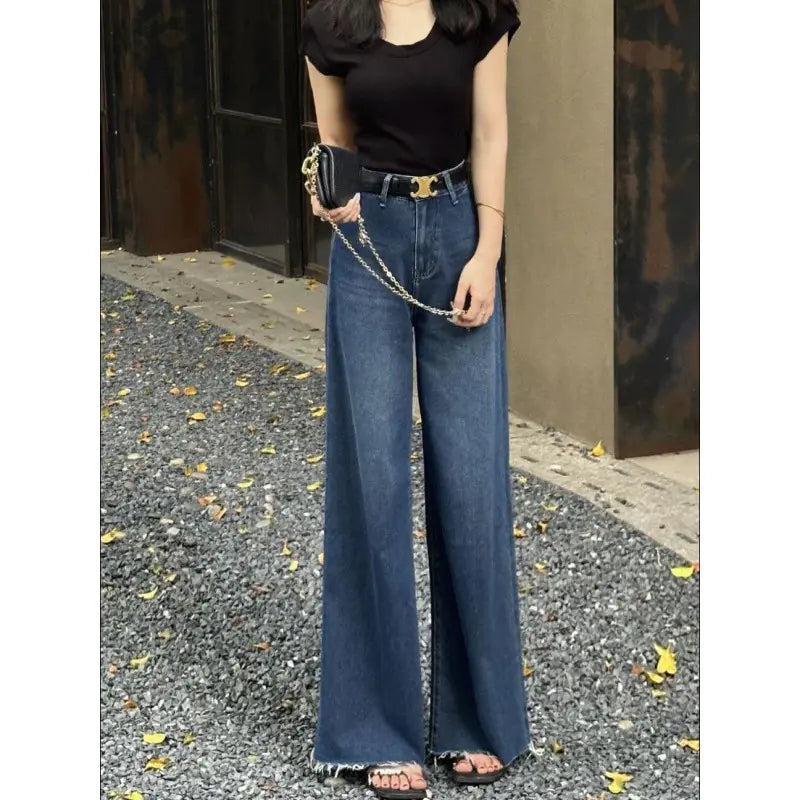 2020 Fall Vintage High-Waisted Wide-Leg Jeans for Women