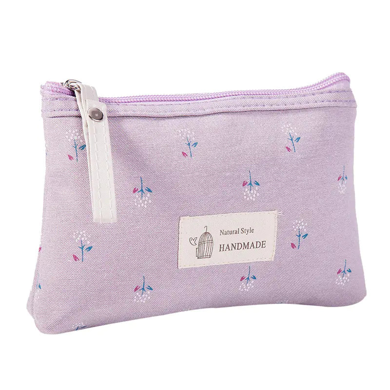 Women's Printed Canvas Travel Makeup Organizer Bag