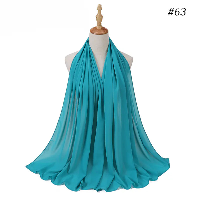 86 Color Pearl Chiffon Bubble Scarf for Women