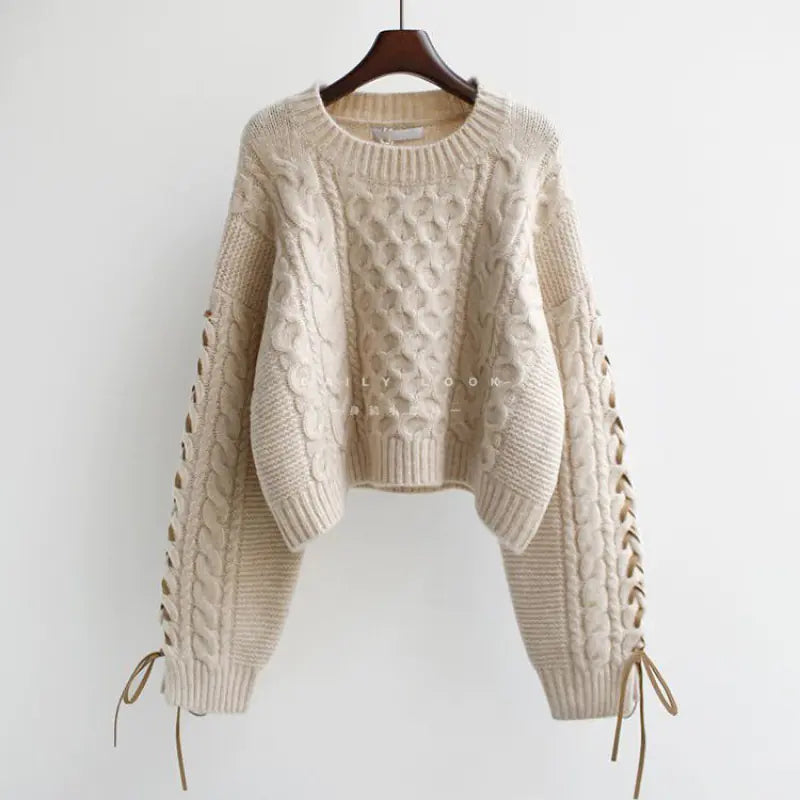 2023 Trendy Oversized Women's Knit Sweater for Fall