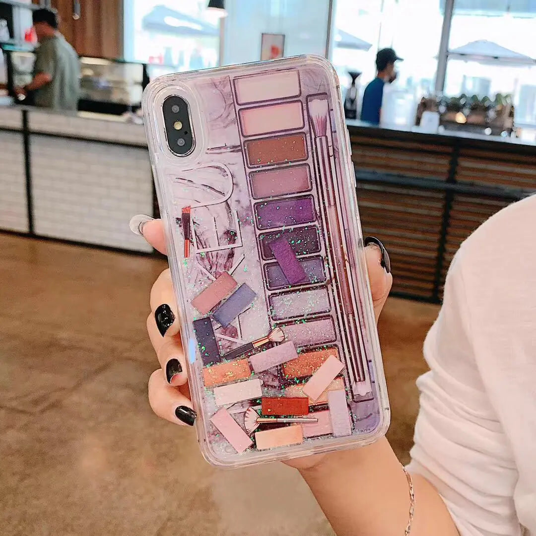 Fashion Liquid Eyeshadow Palette Phone Case for iPhone 11