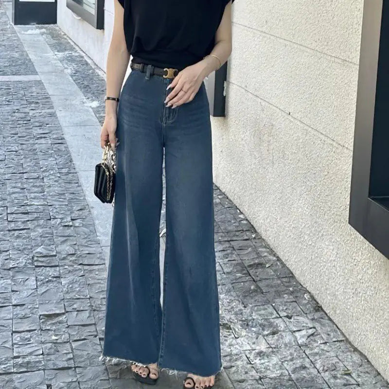 2020 Fall Vintage High-Waisted Wide-Leg Jeans for Women