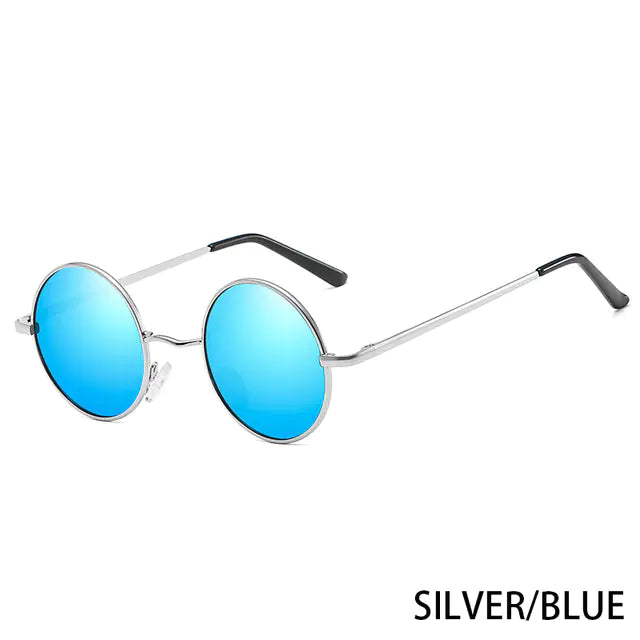 Retro Polarized Round Metal Frame Sunglasses UV400