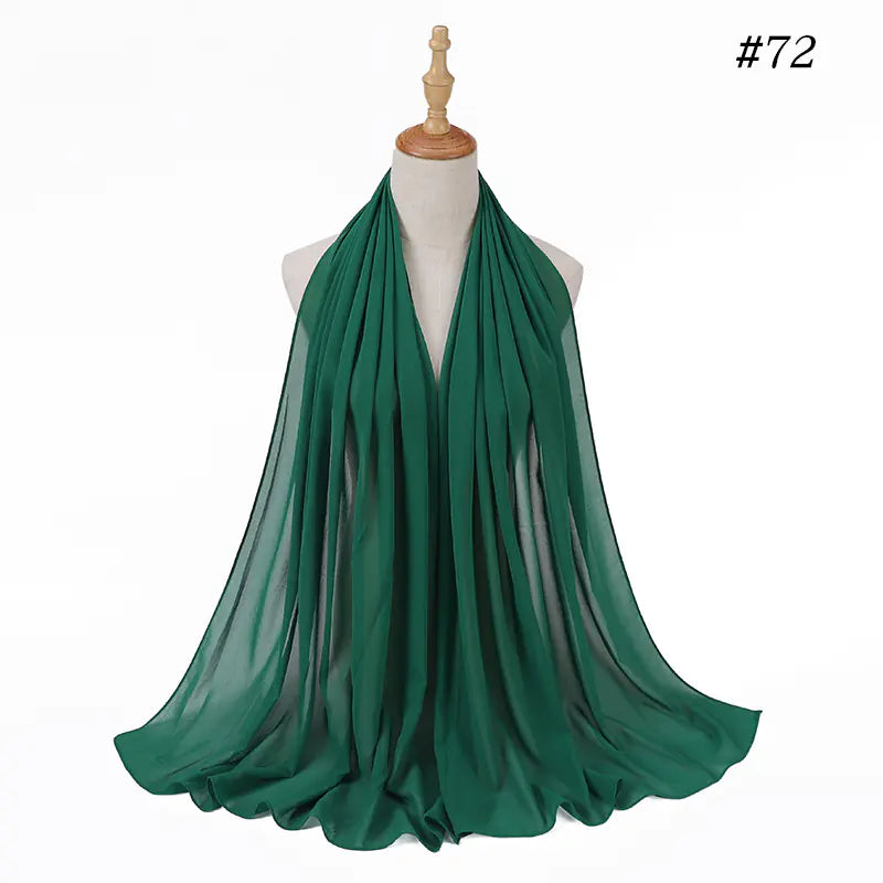 86 Color Pearl Chiffon Bubble Scarf for Women