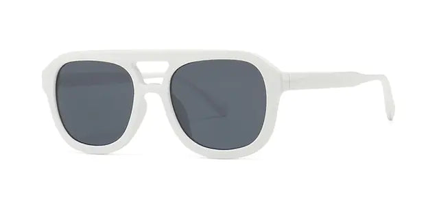 Retro Yellow Lens Aviator Sunglasses for Women