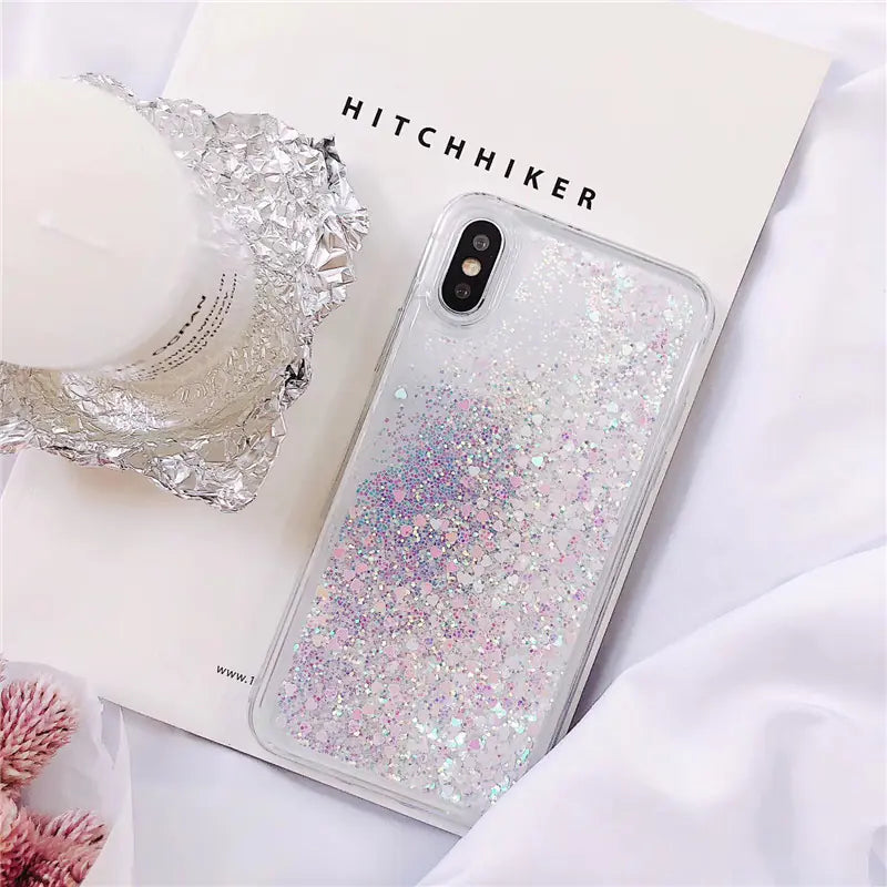 Creative Soft White Glitter Liquid Case for iPhone 11