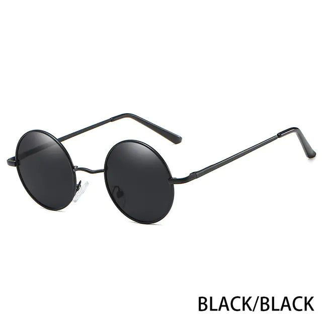 Retro Polarized Round Metal Frame Sunglasses UV400