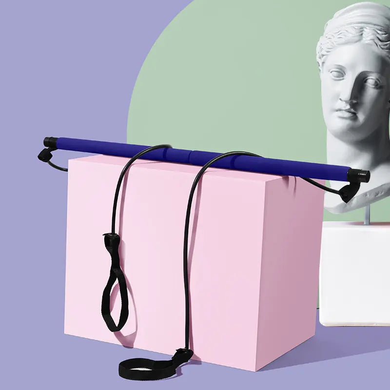 Pilates Fitness Stick with Resistance Bands for Yoga