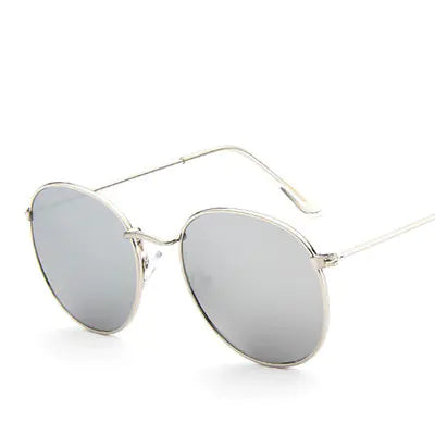 Retro Round Metal Sunglasses for Women (Fashion Style)