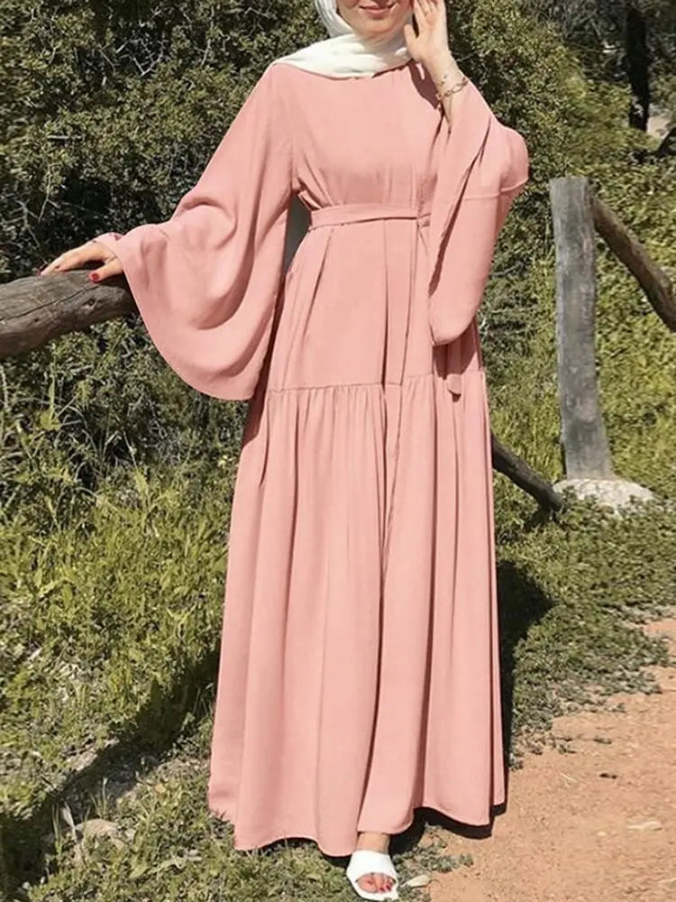 Muslim Women's Bell Sleeve Maxi Dress