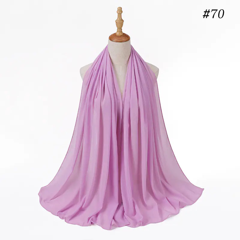 86 Color Pearl Chiffon Bubble Scarf for Women